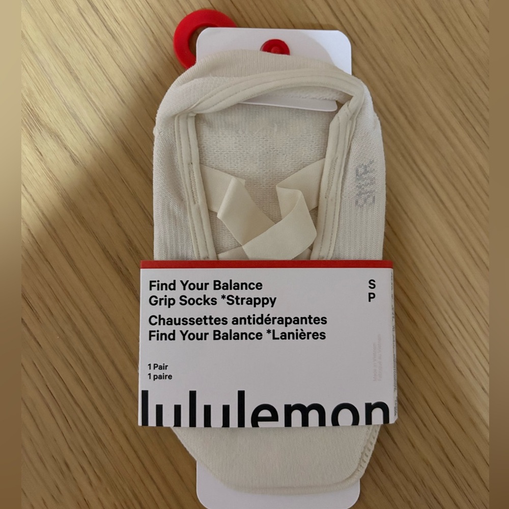 lululemon athletica Strappy Cream Grip Socks